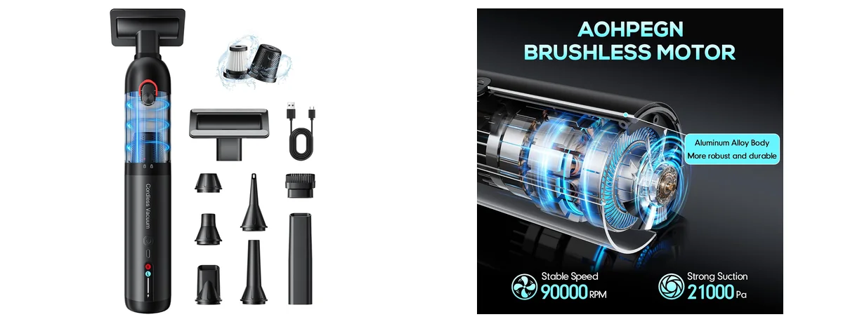 AOHPEGN Cordless Car Vacuum XJ02 images