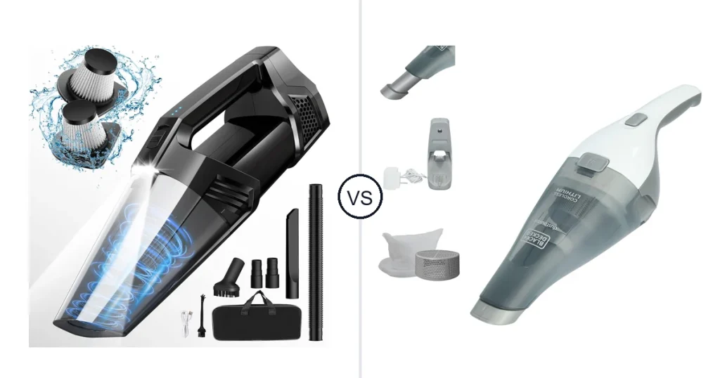 Comparison of Blestan Handheld Vacuum Cordless Portable Car Vacuum and BLACK+DECKER HNVC215B10