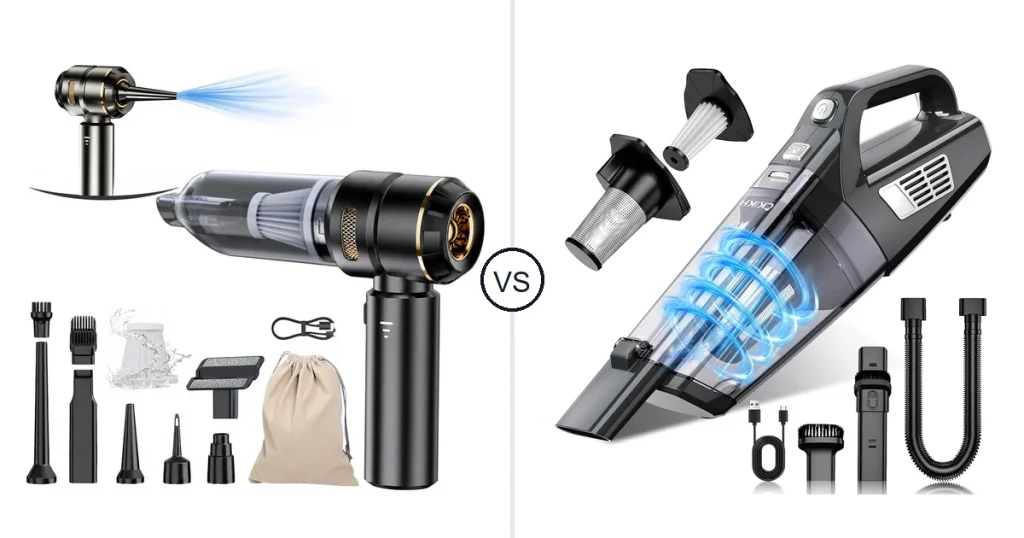 Comparison of houscly Car Vacuum Cordless Mini Handhled 4-in-1 and CKIKH Handheld Vacuum Cordless