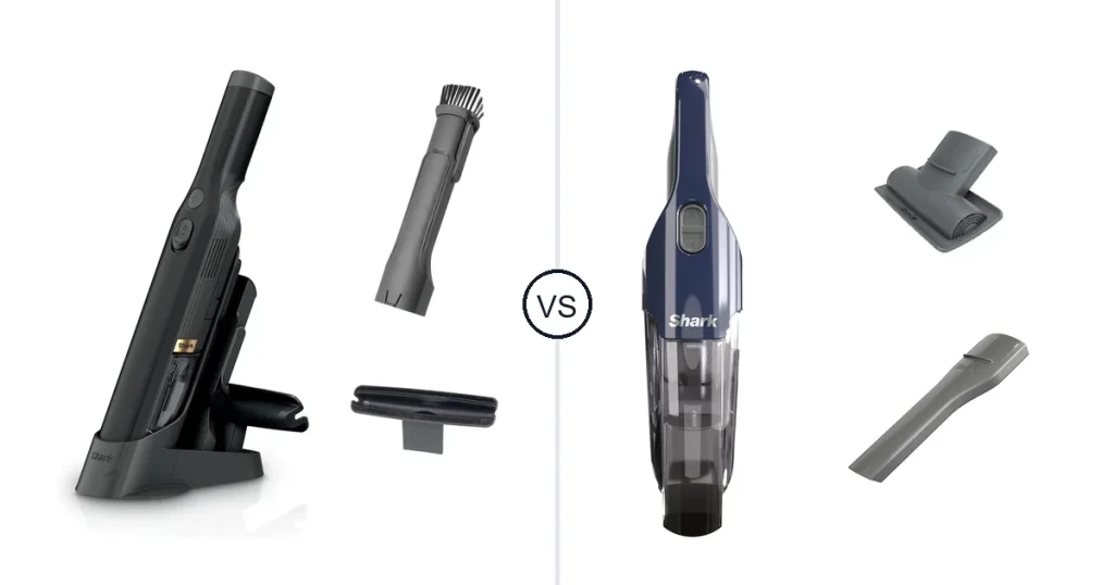 Comparison of Shark WANDVAC Cordless Hand Vac and Shark CH701